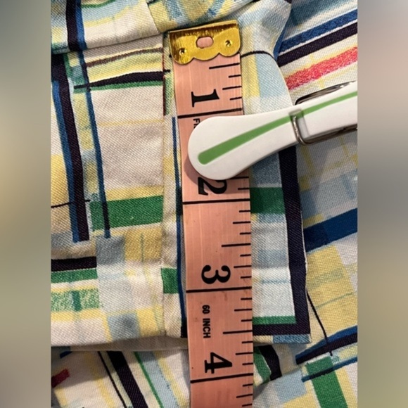 Zac & Rachel Madras Pull-On Skort Plaid Multi Red Blue White Green Yellow Sz. 10 - Picture 3 of 15